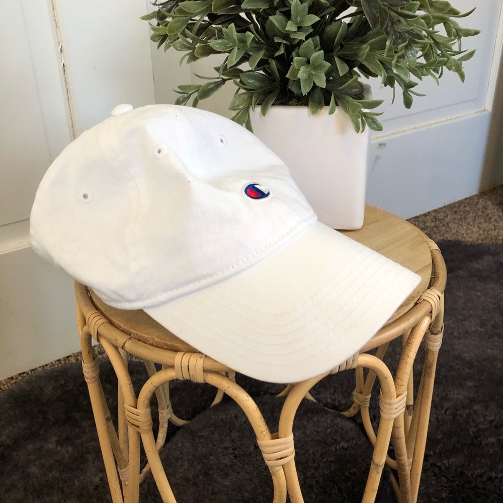 CHAMPION BASEBALL CAP-WHITE